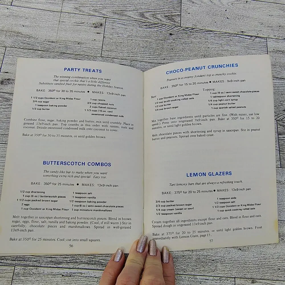Occident King Midas 117 Bar Cookie Recipes Vtg Cookbook Booklet Peavy Flour Mill